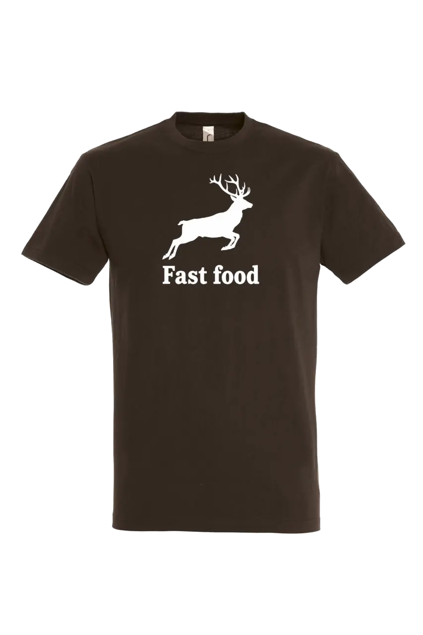 Tričko Fast food - biela potlač