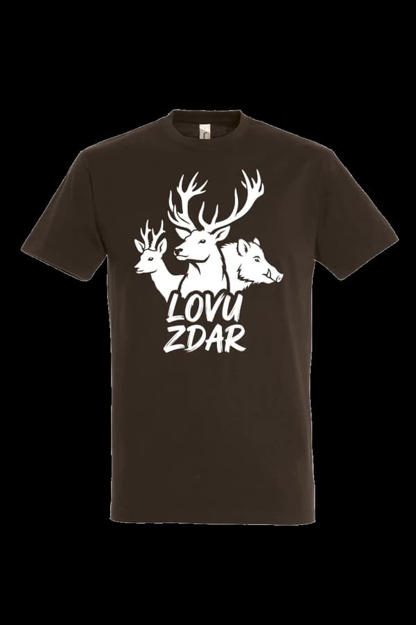 Poľovnícke tričko Lovu Zdar - Jeleň, Srnec, Diviak | Biela potlač