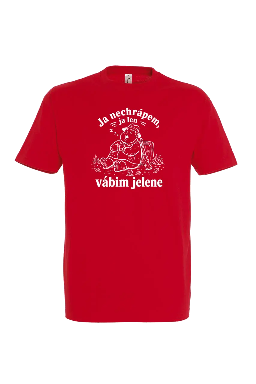 Poľovnícke tričko Ja vábim jelene | Biela potlač